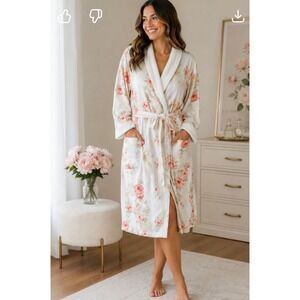 Vintage Victoria's Secret Gold Label Floral Robe Cottagecore Romanic XS/S